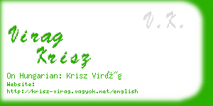 virag krisz business card